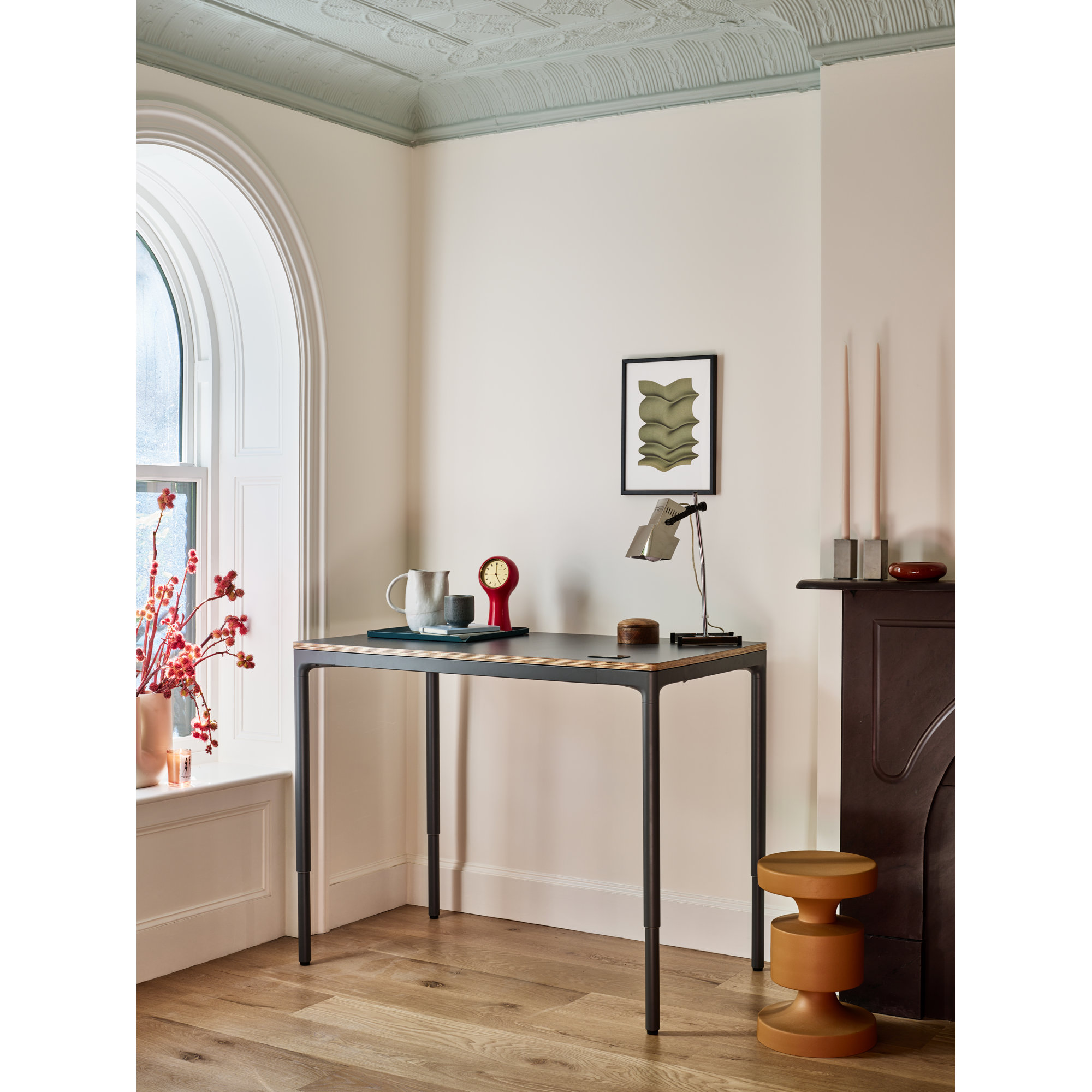 Four Leg Standing Desk, Carbon, 44.6" H x 48" W x 27" D, Carbon