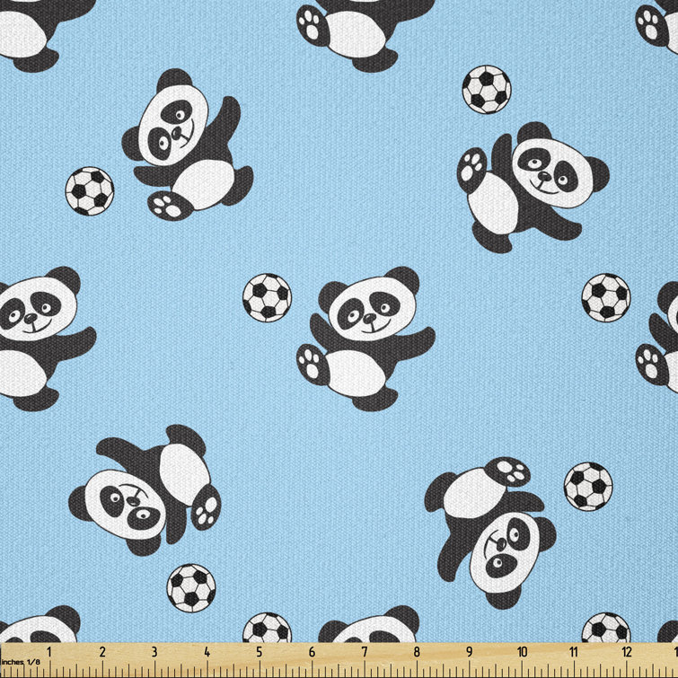 Devendr Panda Player Kicking A Ball Boys Multi-Purpose Fabric