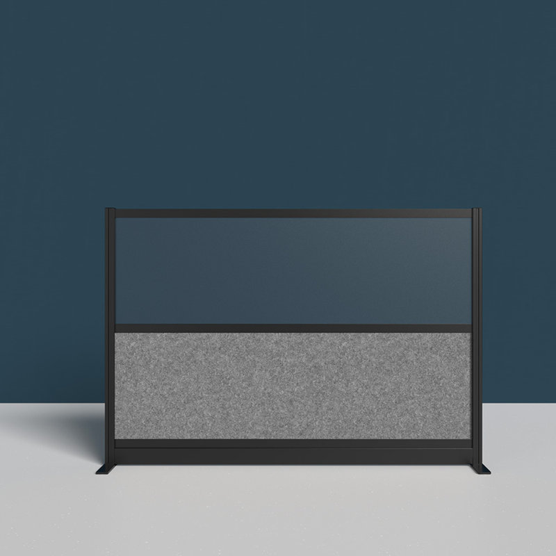 Mur modulaire avec cadre Harmony, Blanc / argenté / gris, H 48 po x L 70 po