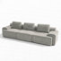 Canapé modulaire de 122 po de largeur avec coussins moelleux et accoudoirs à compression