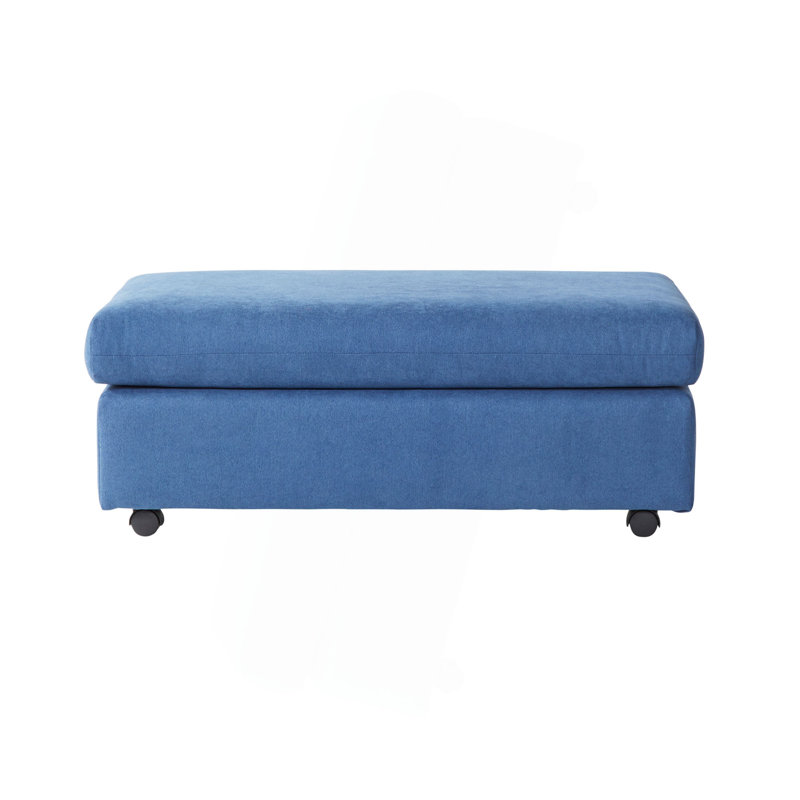 Repose-pieds de salon en tissu (SEULEMENT OTTOMAN), Bleu