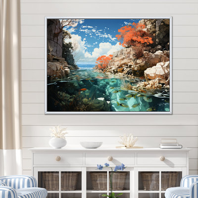 Coraux et paysage de patchwork de corail - impressions sur toile corail
