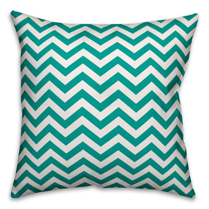 Embroidered Reversible Throw Pillow, Green