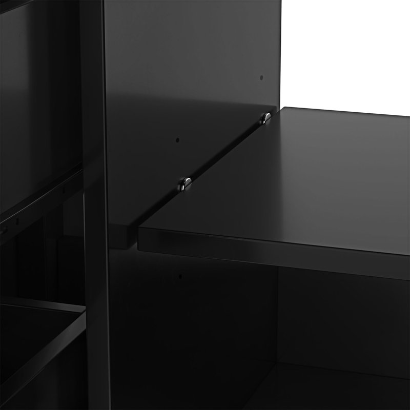 Meuble-lavabo de salle de bain avec lavabo, Noir