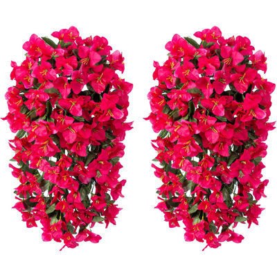 2 Pcs Artificial Faux Bougainvillea Vines