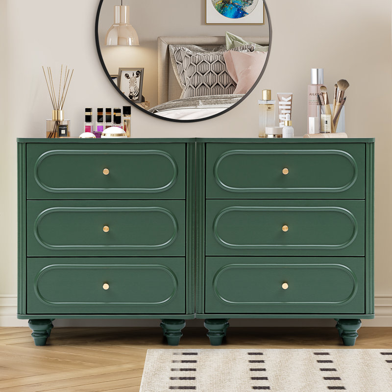 Commode 3 tiroirs, Vert