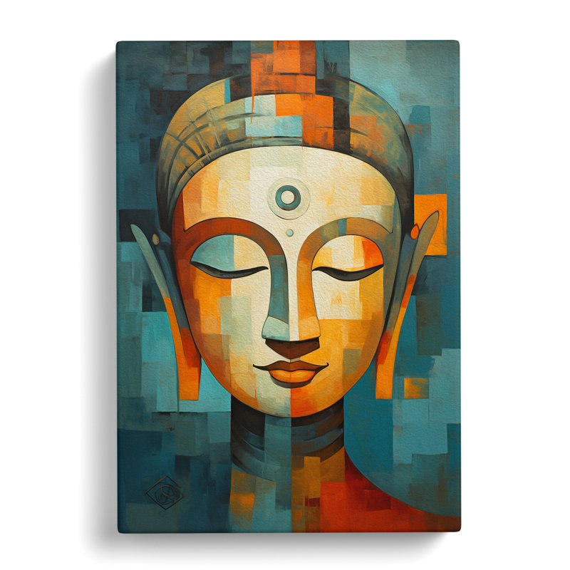 Buddha Cubism - No Frame Print, 60cm H x 40cm W x 3cm D