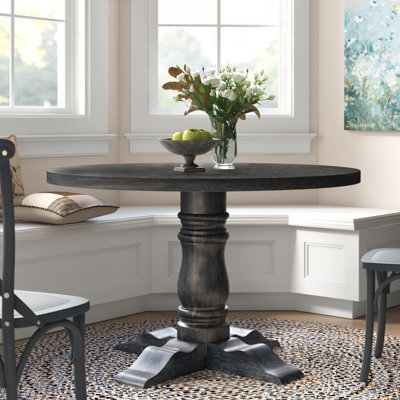 Rocio Round Dining Table in Weathered Gray