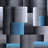 Modern Blue and Gray Geometric Style Color Blocked Indoor Area Rug-1491691159