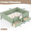 Grand avec tablettes et tiroirs de rangement intégrés, conception d'escalier de sécurité et rails de sécurité de haute qualité, vert avocat-1860613210-1860613207