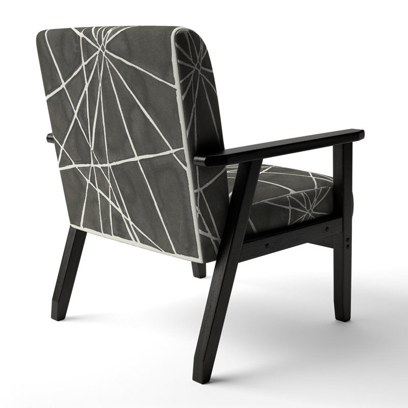 Fauteuil d'appoint rembourré transitionnel «Inderjeet - Minimalist Graphics II»