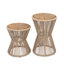 Table d'appoint extérieure en bois d'acacia et corde tissée beige Scott Living Nara, ensemble de 2-133334945