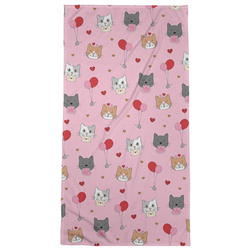Beach Towel, Pink/Yellow/Red, Microfiber