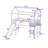 Twin Metal House-Shaped Loft Bed With Slide And Writing Board-119618980