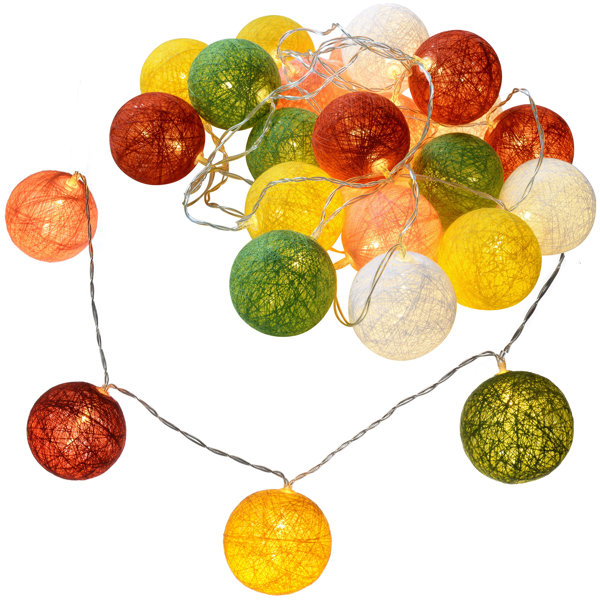 The Seasonal Aisle Christmas Cotton Ball 20 LED String Light | Wayfair ...
