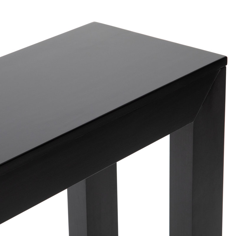 Beckett Solid Wood Console Table, Black, 32" H x 56" W x 12" D