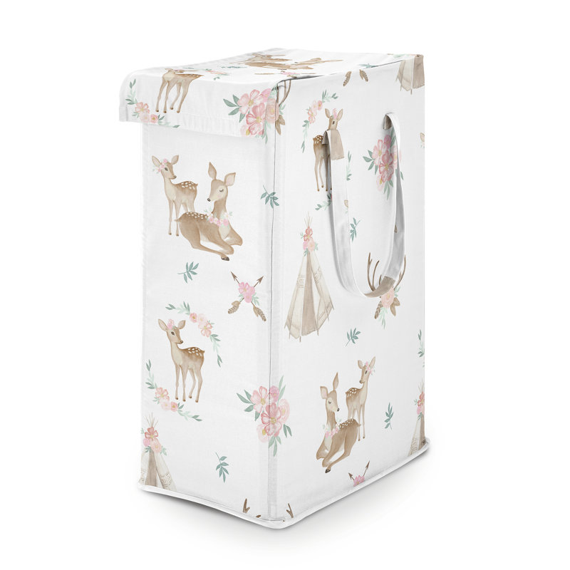 Panier à linge pliable en forme de cerf avec poignées par Sweet Jojo Designs