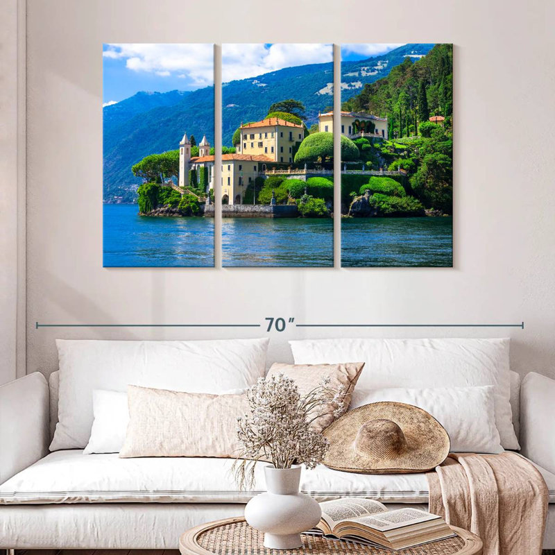 Sebbie Lake Como View, 32" H x 50" W