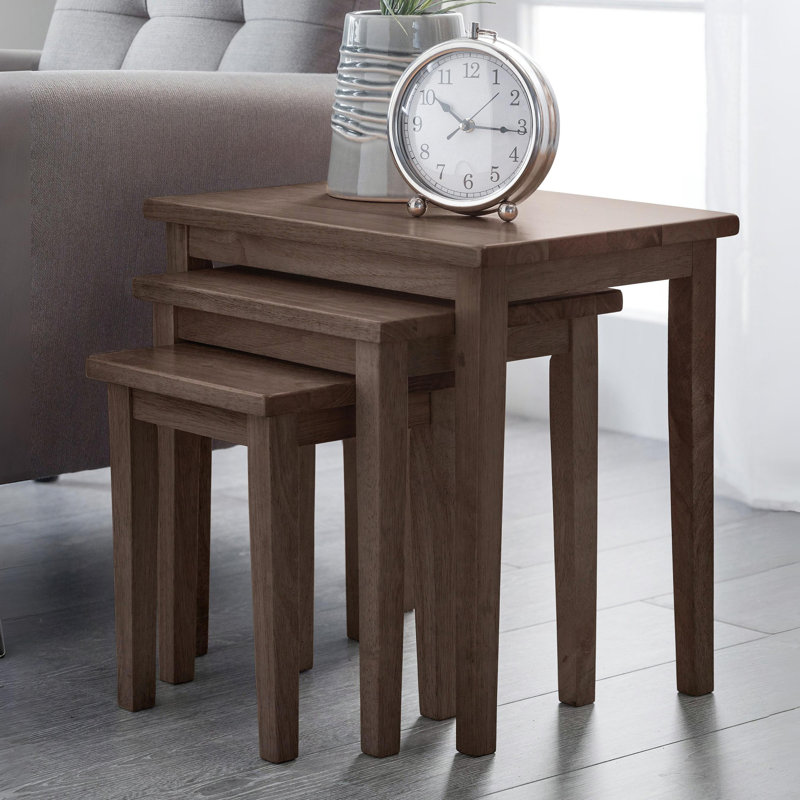 Elvina Solid Wood Nesting Tables, Brown
