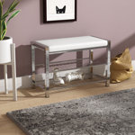 Chafic Faux Leather Upholstered Shoe Storage Bench