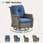 Ensemble de 2 chaises de patio pivotantes avec coussins (ensemble de 2)