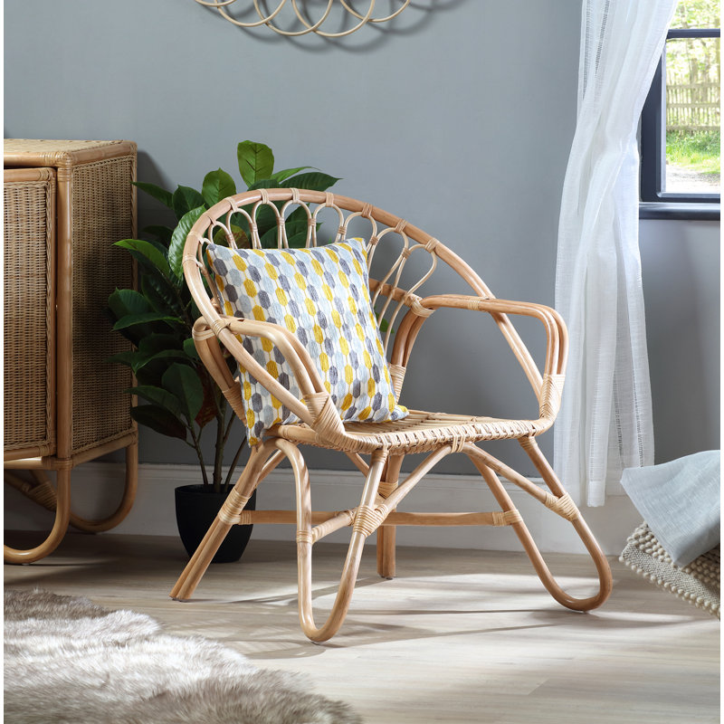 Centerville Upholstered Barrel Chair, Natural