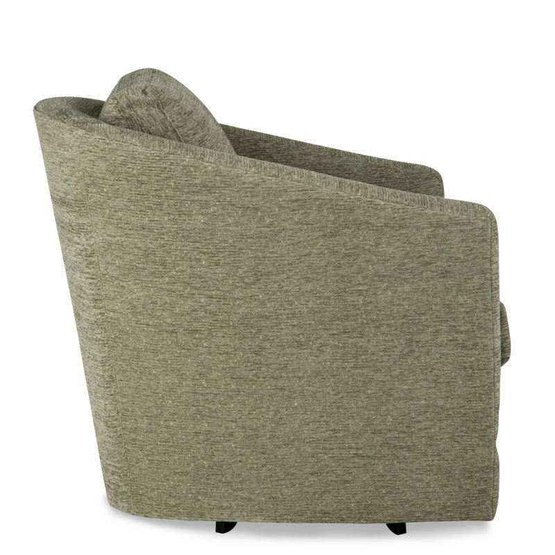 35" Wide Polyester Swivel Barrel Chair, Ida Gray