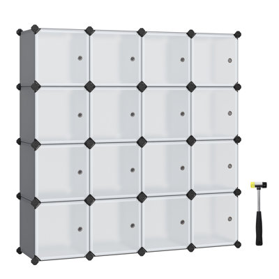 16 Pair Stackable Shoe Storage Cabinet
