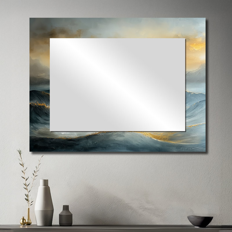 Mélodie silencieuse de Coastal Echo - art mural miroir nautique - imprimé sur métal, 30 po x 40 po