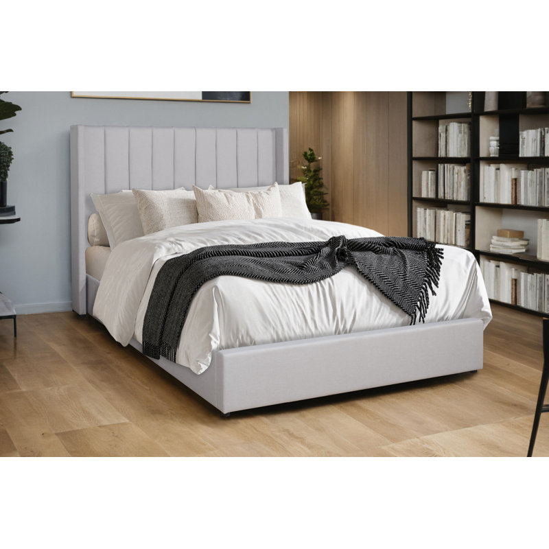 Lit de rangement en tissu Penny, Reine
