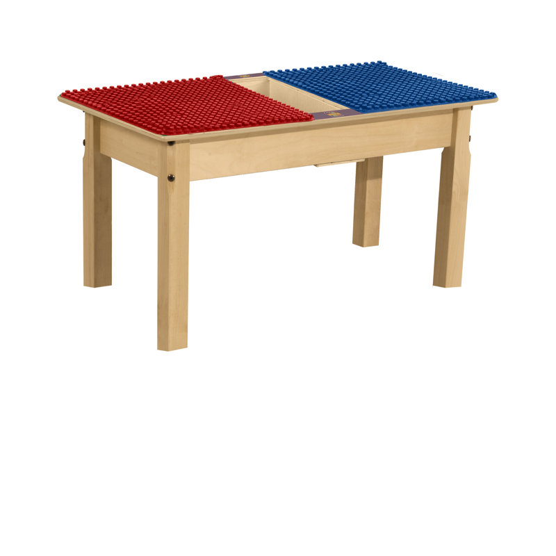 Time-2-Play Table, Red/Blue, 18.5" H x 35" L x 15.5" W
