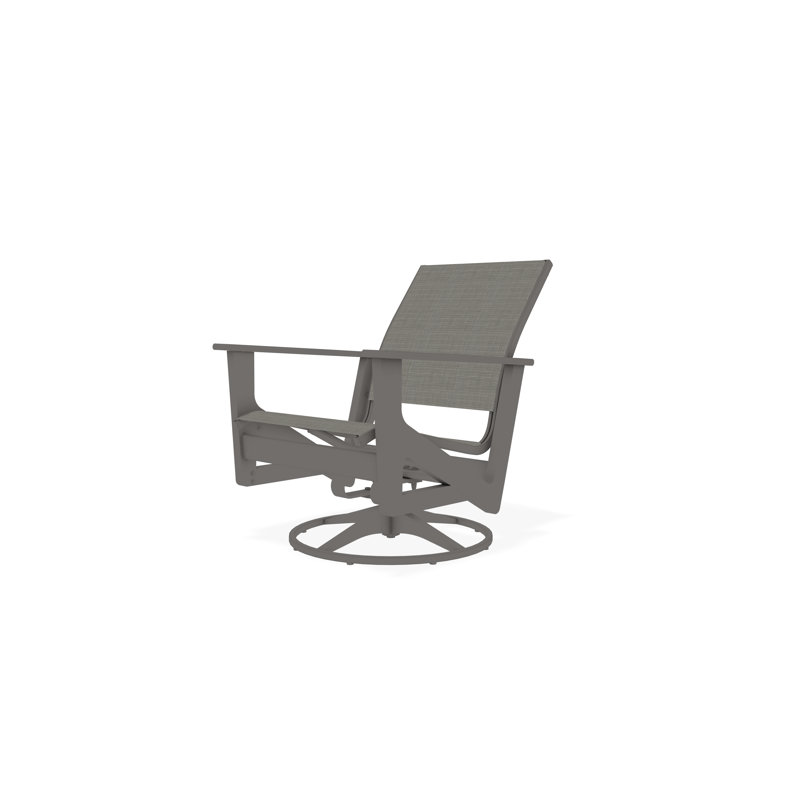 Wexler Swivel Outdoor Lounge Chair, Warm Gray, Deacon