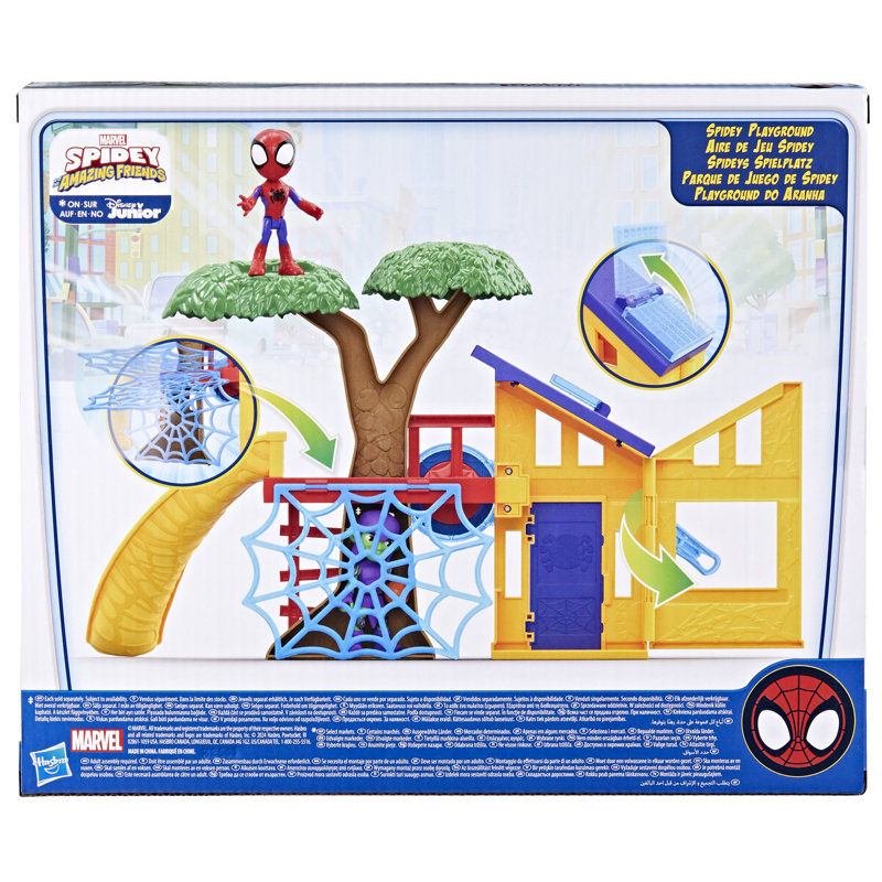 Marvel Spidey And His Amazing Friends Spidey Playground Playset, 4" Spidey Figure