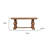 71" Brown Solid Wood Double Pedestal Base Dining Table