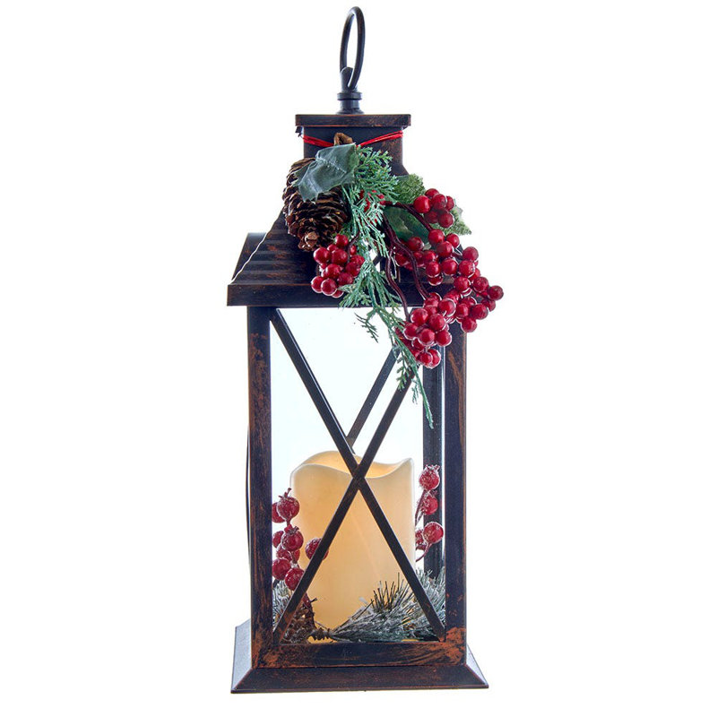 13.75'' H Plastic / Acrylic Tabletop Lantern with Candle Included