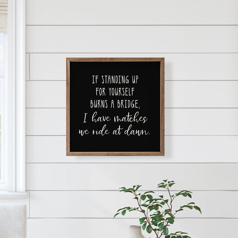 I Have Matches Black, 16" W x 16" H