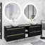 140mm Double Bathroom Vanity with Ceramic Basin
