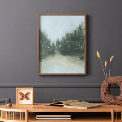 Marsh Morning Fog II, reproduction encadrée - bois massif