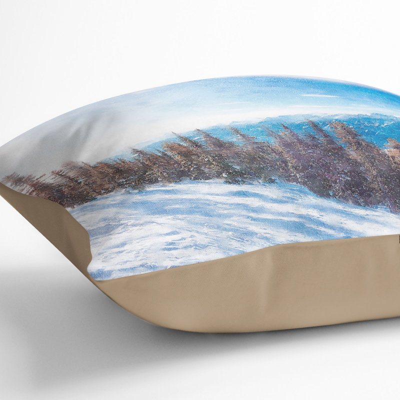 Revelstoke Mountain in Canada Cushion with Filling, Stone, 55cm H x 55cm W x 20cm D