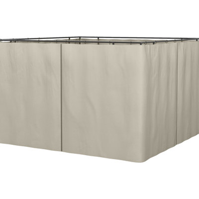 10 po x 10 po x 10 po, rideaux 10 po, beige avec sangles sécurisées, pour l'extérieur et les cabanes, protection de la vie privée, 10 pi, panneaux, crochets