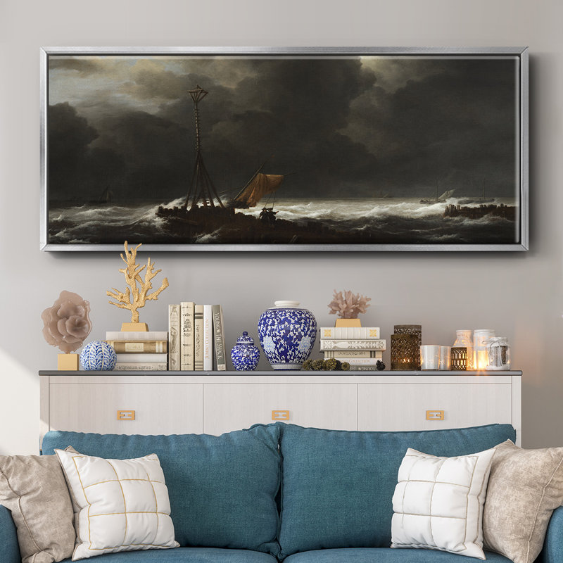 Rough Sea - Toile avec cadre, H 24 po x l 60 po
