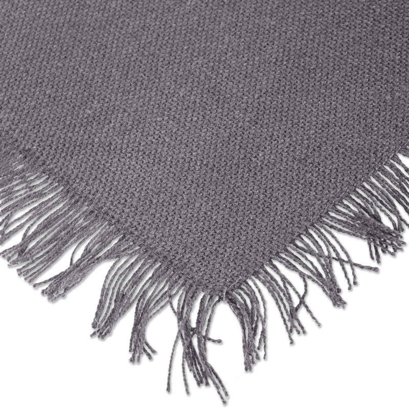 Laszlo Cotton Rectangle Placemat, Gray