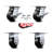4 Piece Rubber on Steel Caster Set