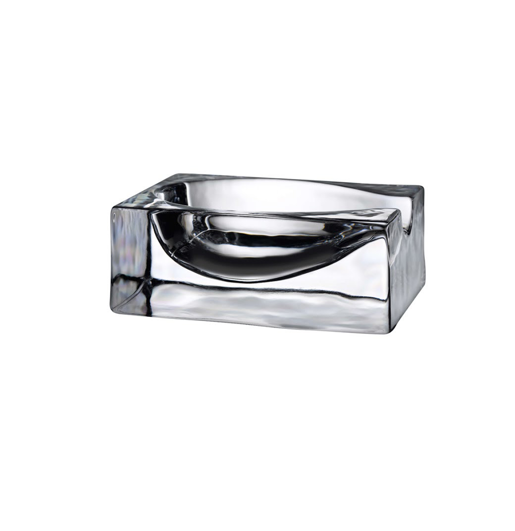 Cruet Lead Free Crystal Rectangle Spoon Rest Nude