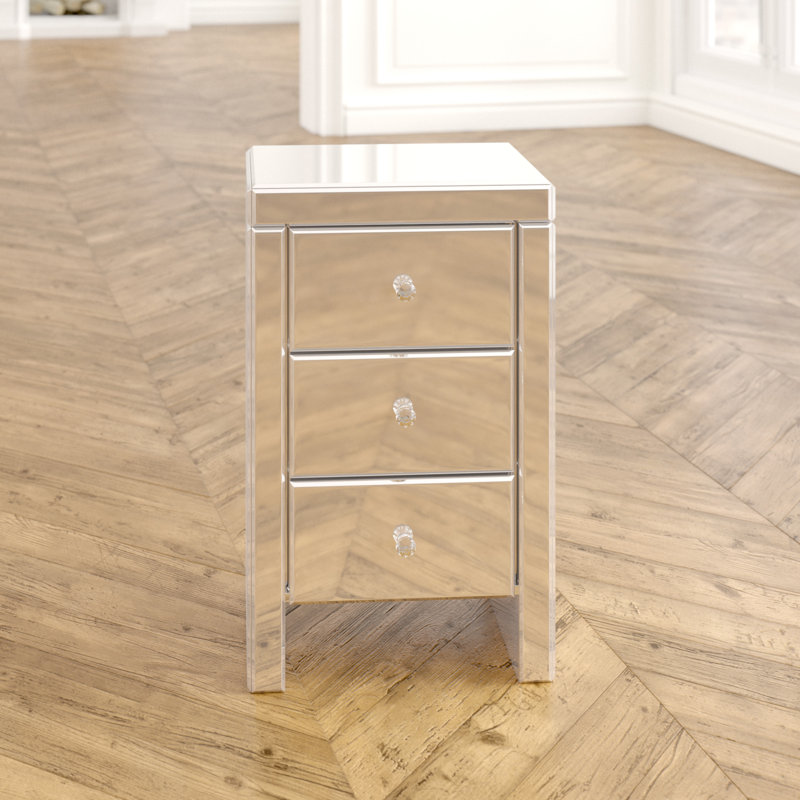 Zack 3 Drawer Bedside Table