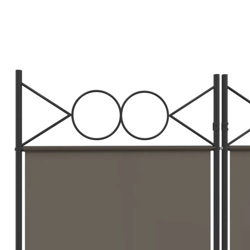 Casida Folding Room Divider, 5, 200 x 200 cm, Anthracite