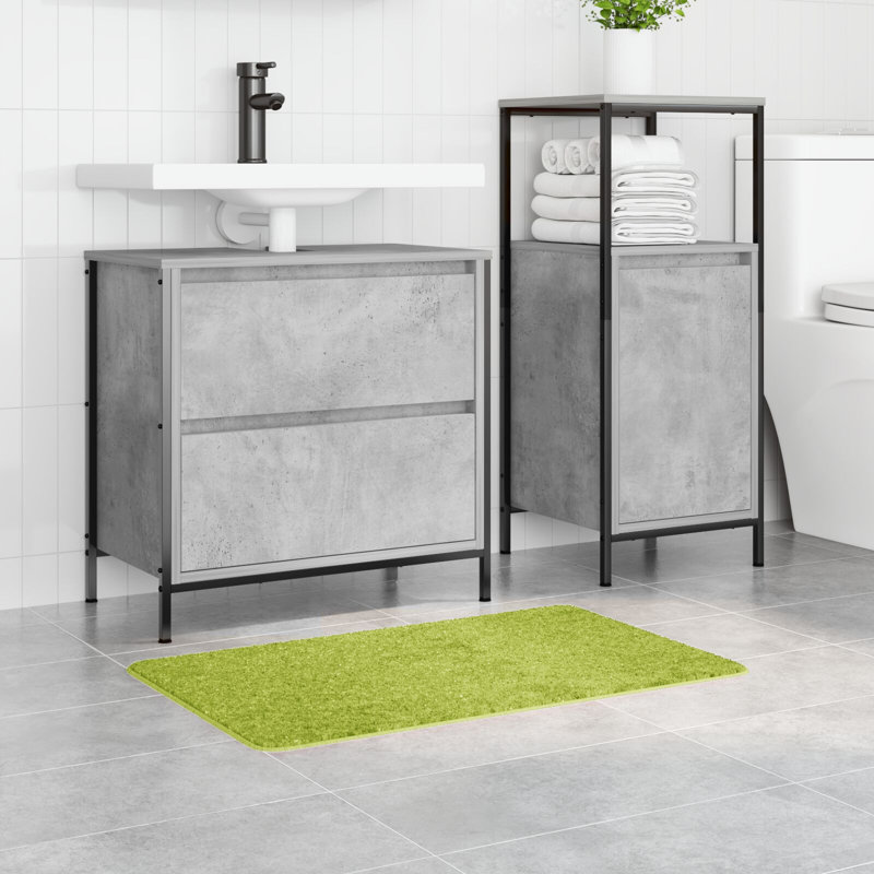 Bath Mat Rectangular Modern, 50cm, 80cm, Green