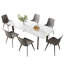 Ensemble de table de salle à manger 7 pièces en MDF, table carrée extensible, ensemble de table à manger de cuisine moderne, table de salle à manger avec 6 chaises-22132373-22132370