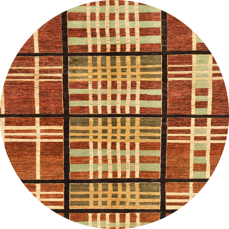 Abstract Indoor Rug, Round 7'