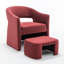 Fauteuil demi-tonneau avec repose-pieds Kyah-220945844